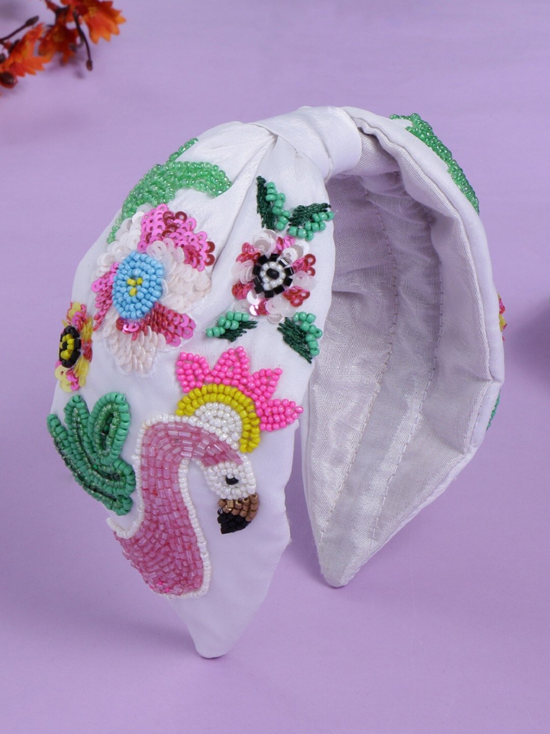 

JIRON Women Embellished Hairband, White