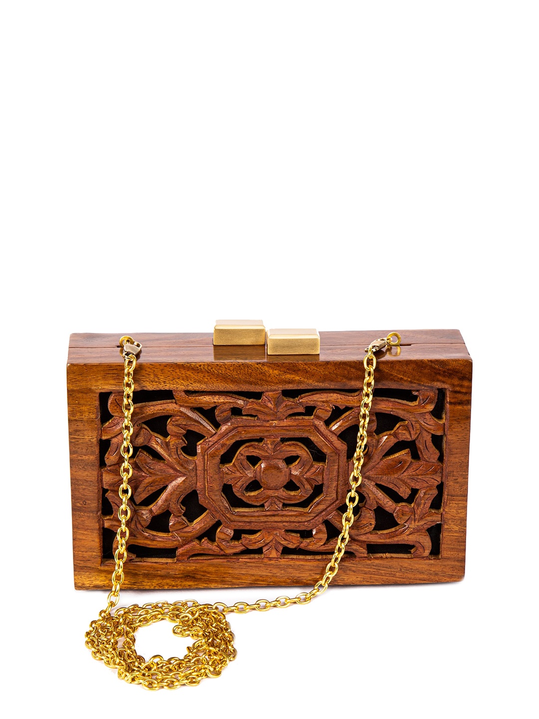 

Jalwa Art Brown Structured Sling Bag with Quilted