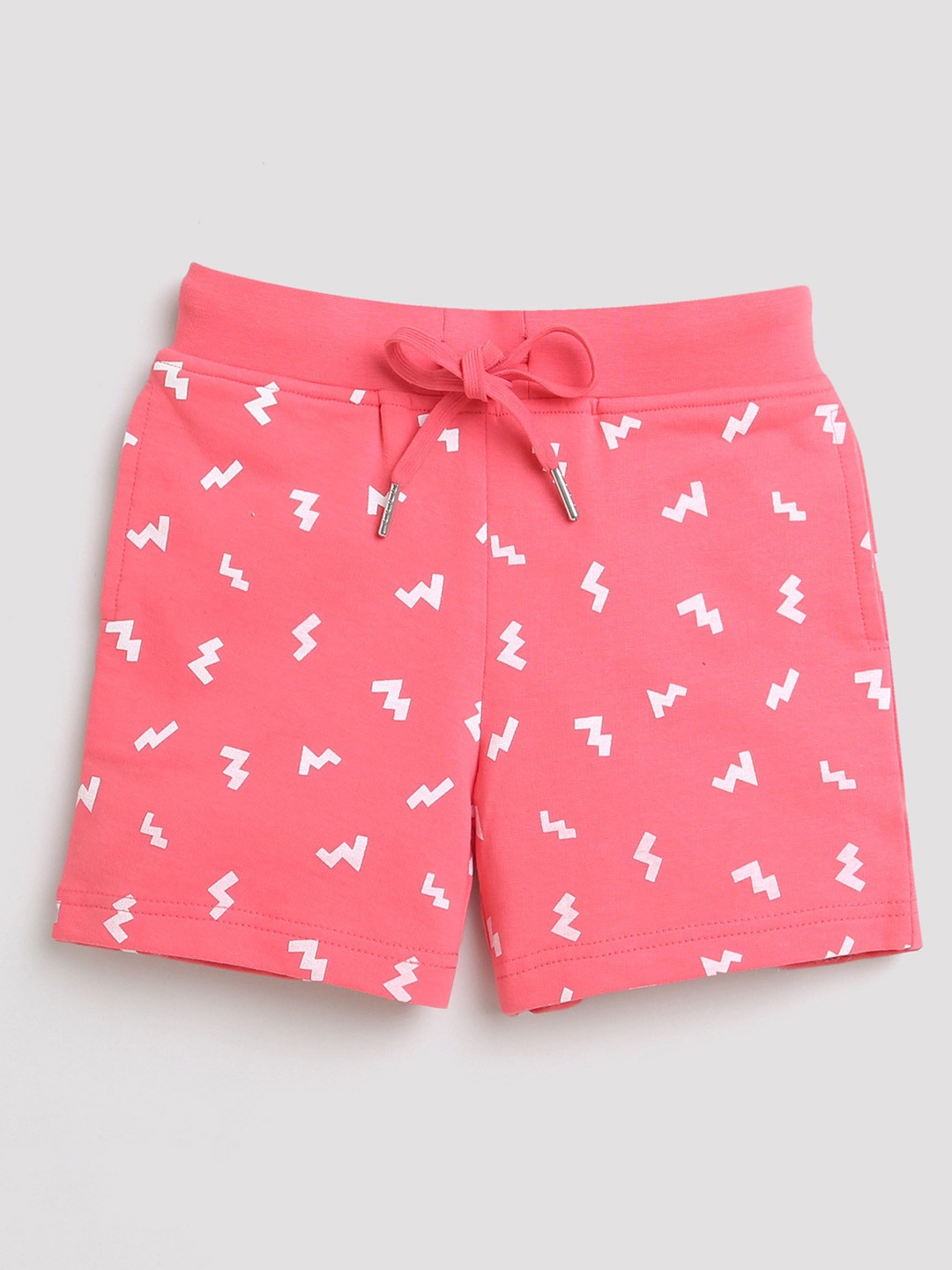 

Tiny Girl Conversational Printed Mid Rise Cotton Outdoor Shorts, Red
