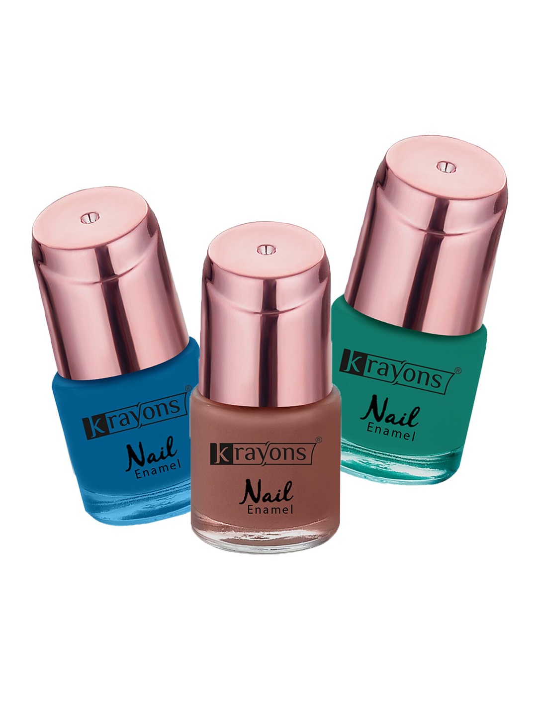 

krayons Set of 3 Color Me Crazy Gel Long Lasting Nail Polish - 8 ml each, Blue
