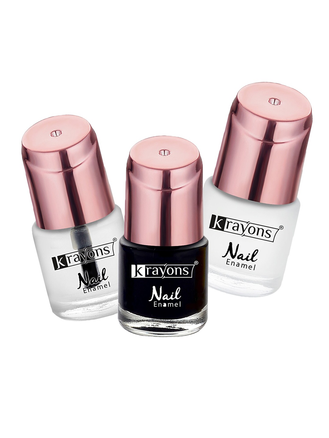 

krayons Set of 3 Color Me Crazy Gel Long Lasting Nail Polish - 8 ml each, White