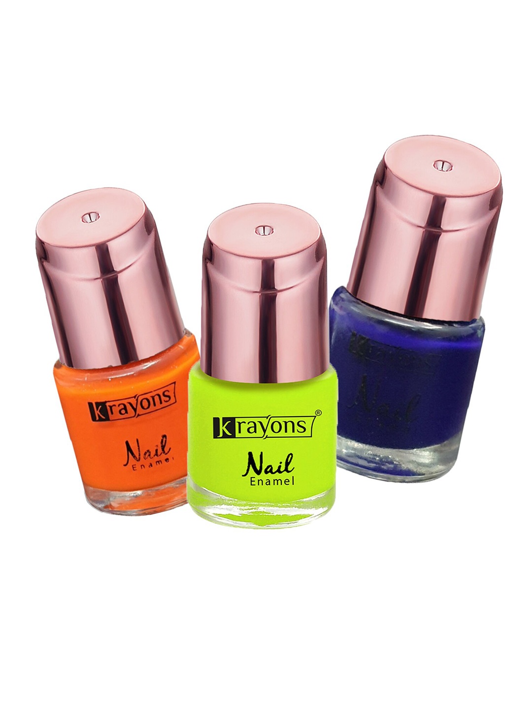 krayons Set of 3 ColorMe Crazy Long-Lasting Gel Nail Enamels - 8ml each, Green