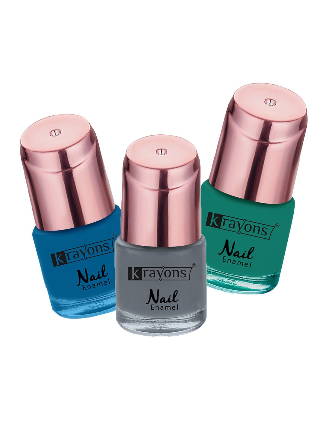 

krayons Set of 3 Color Me Crazy Gel Long Lasting Nail Polish - 8 ml each, Green