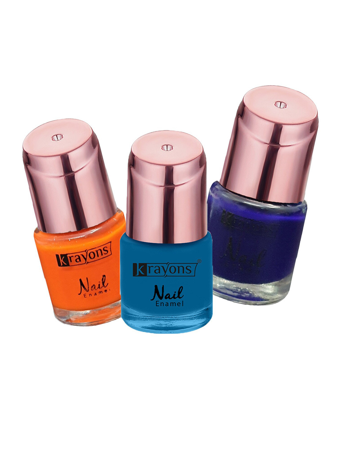 

krayons Set of 3 Color Me Crazy Gel Long Lasting Nail Polish - 8 ml each, Blue
