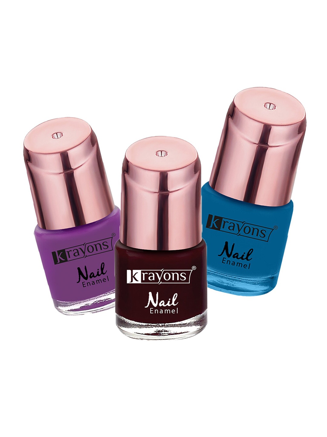

krayons Set of 3 Color Me Crazy Gel Long Lasting Nail Polish - 8 ml each, Blue