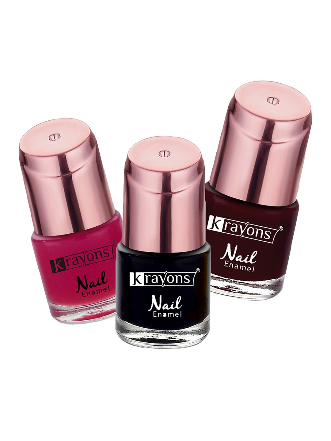 

krayons Set of 3 ColorMe Crazy Long-Lasting Gel Nail Enamels - 8ml each, Coral