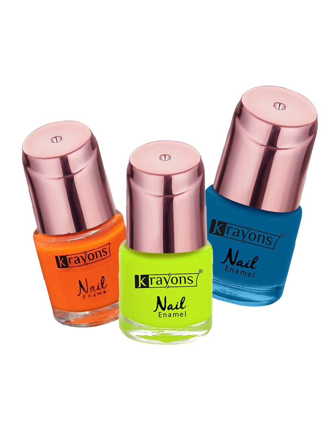 

krayons Set of 3 ColorMe Crazy Long-Lasting Gel Nail Enamels - 8ml each, Orange