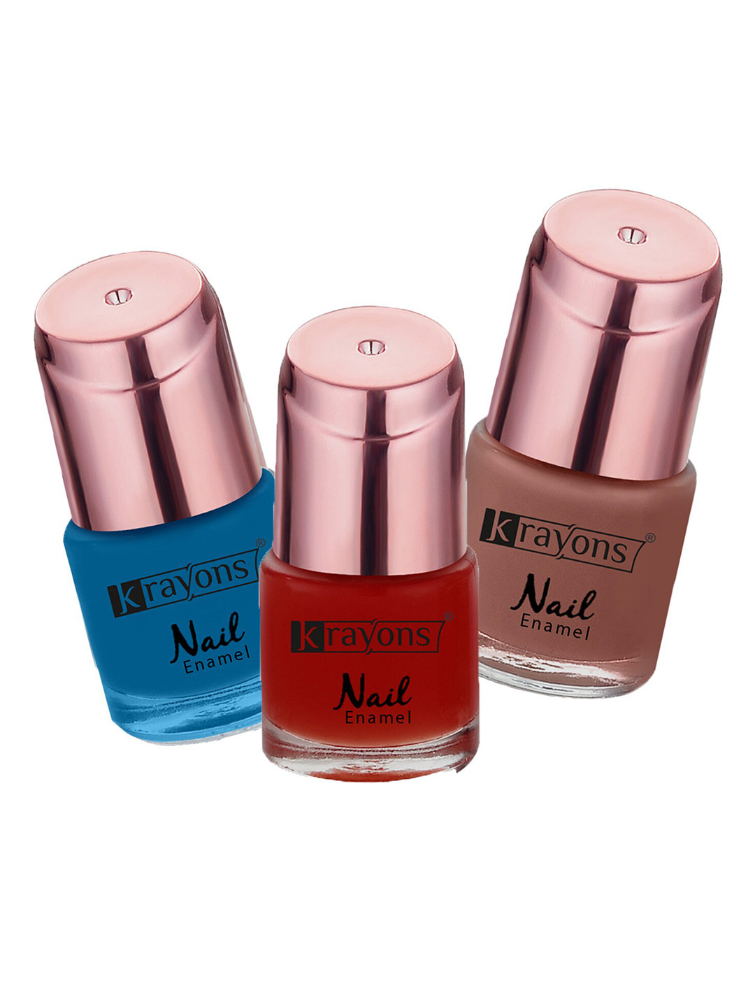 

krayons Set of 3 ColorMe Crazy Long-Lasting Gel Nail Enamels - 8ml each, Red