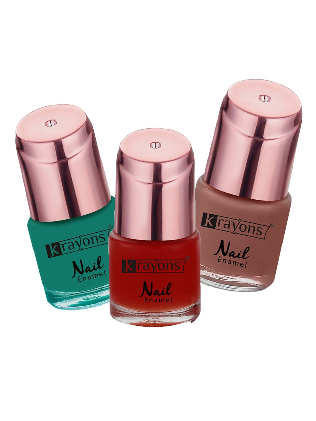 

krayons Set of 3 ColorMe Crazy Long-Lasting Gel Nail Enamels - 8ml each, Green
