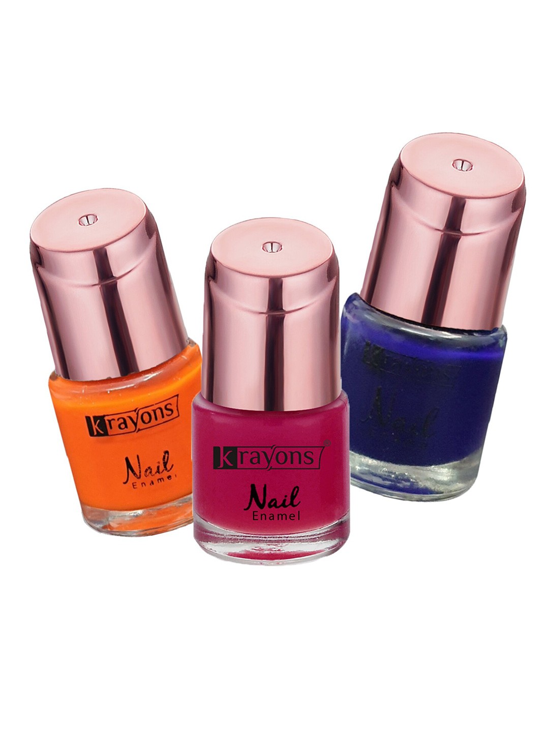 

krayons Set of 3 ColorMe Crazy Long-Lasting Gel Nail Enamels - 8ml each, Pink