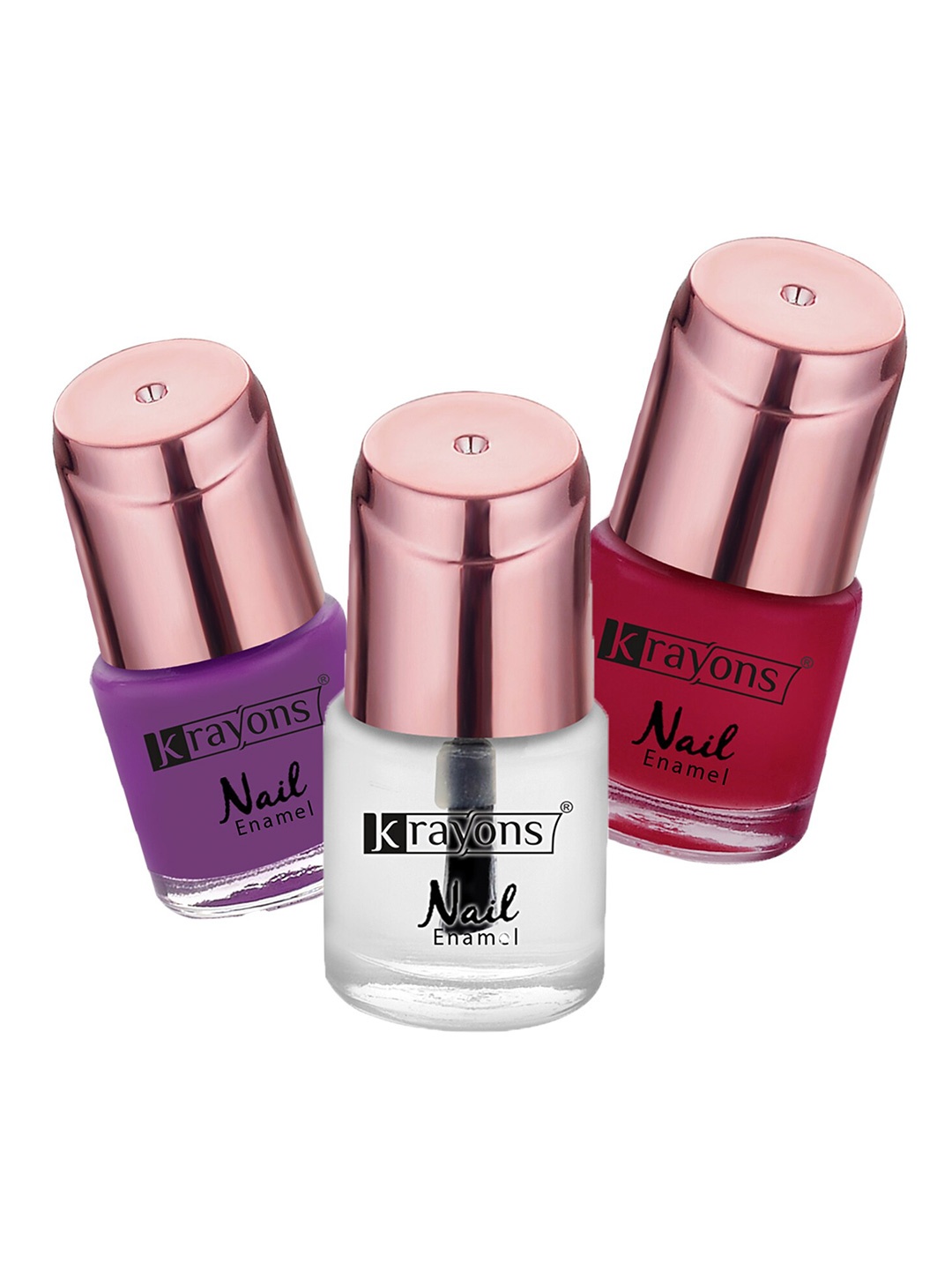 

krayons Set of 3 ColorMe Crazy Long-Lasting Gel Nail Enamels - 8ml each, Purple
