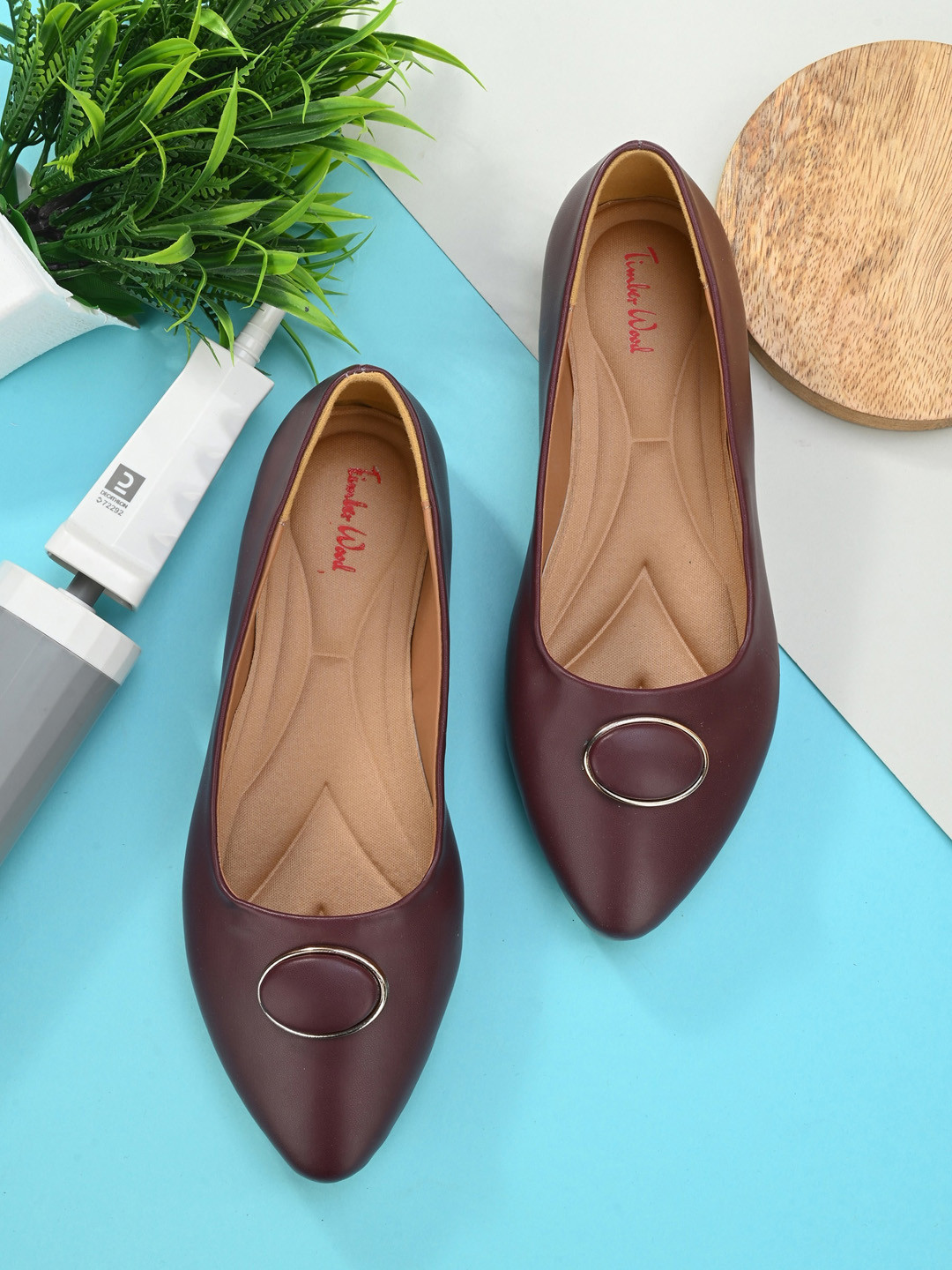 

TimberWood Pointed Toe Ballerinas, Maroon