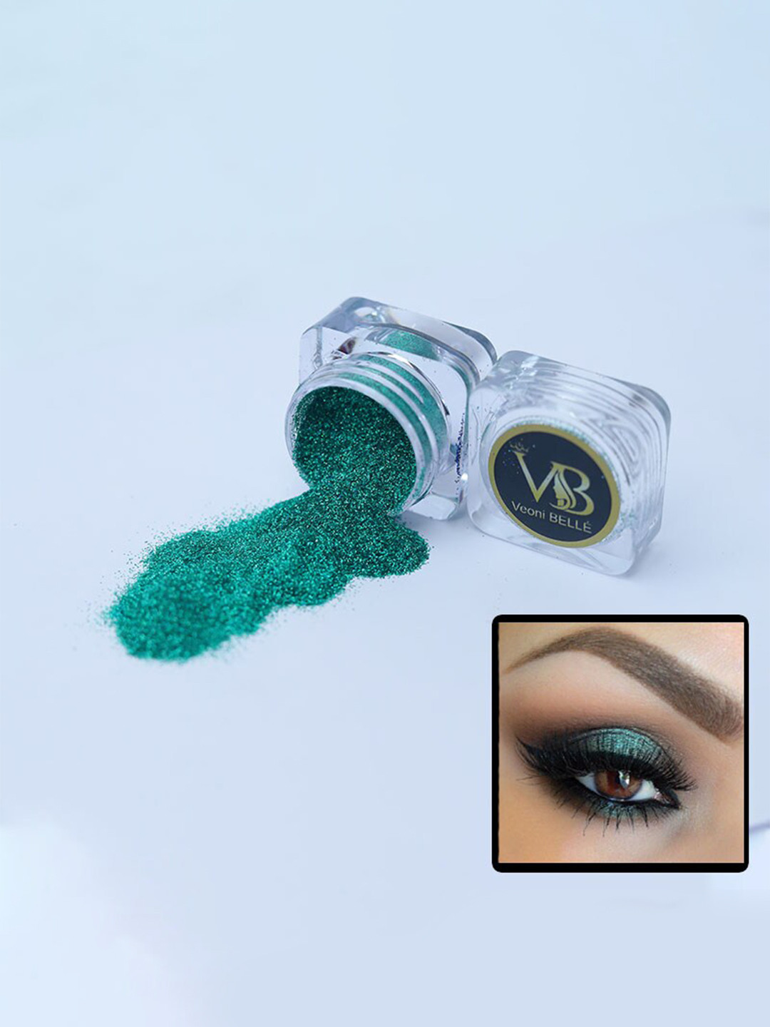 

Veoni BELLE HD Holographic Set Of 6 Bridal Glitter Superfine Eyeshadow - 5gm Each, Green