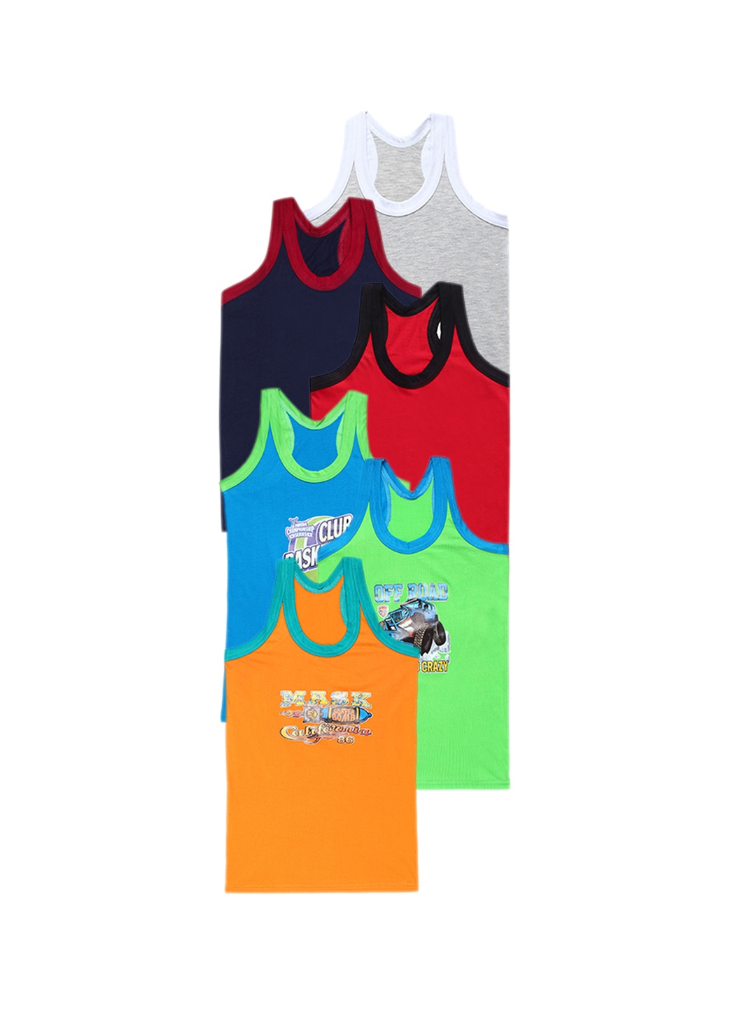 

CAREPLUS Boys Pack Of 6 Cotton Innerwear vest, Green