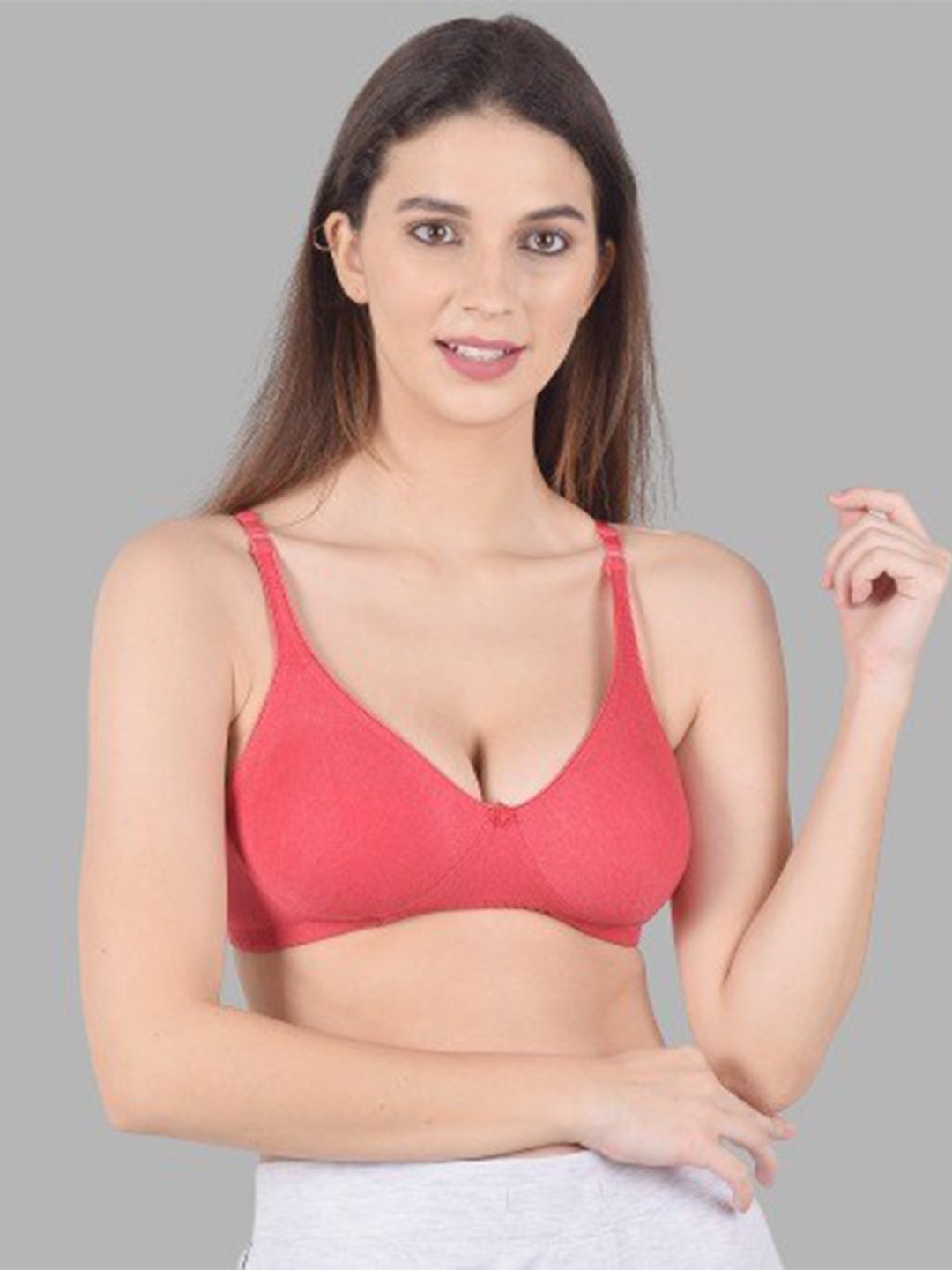 

Apraa & Parma Non-Wired Non-Padded Anti-Odour Workout Bra, Red