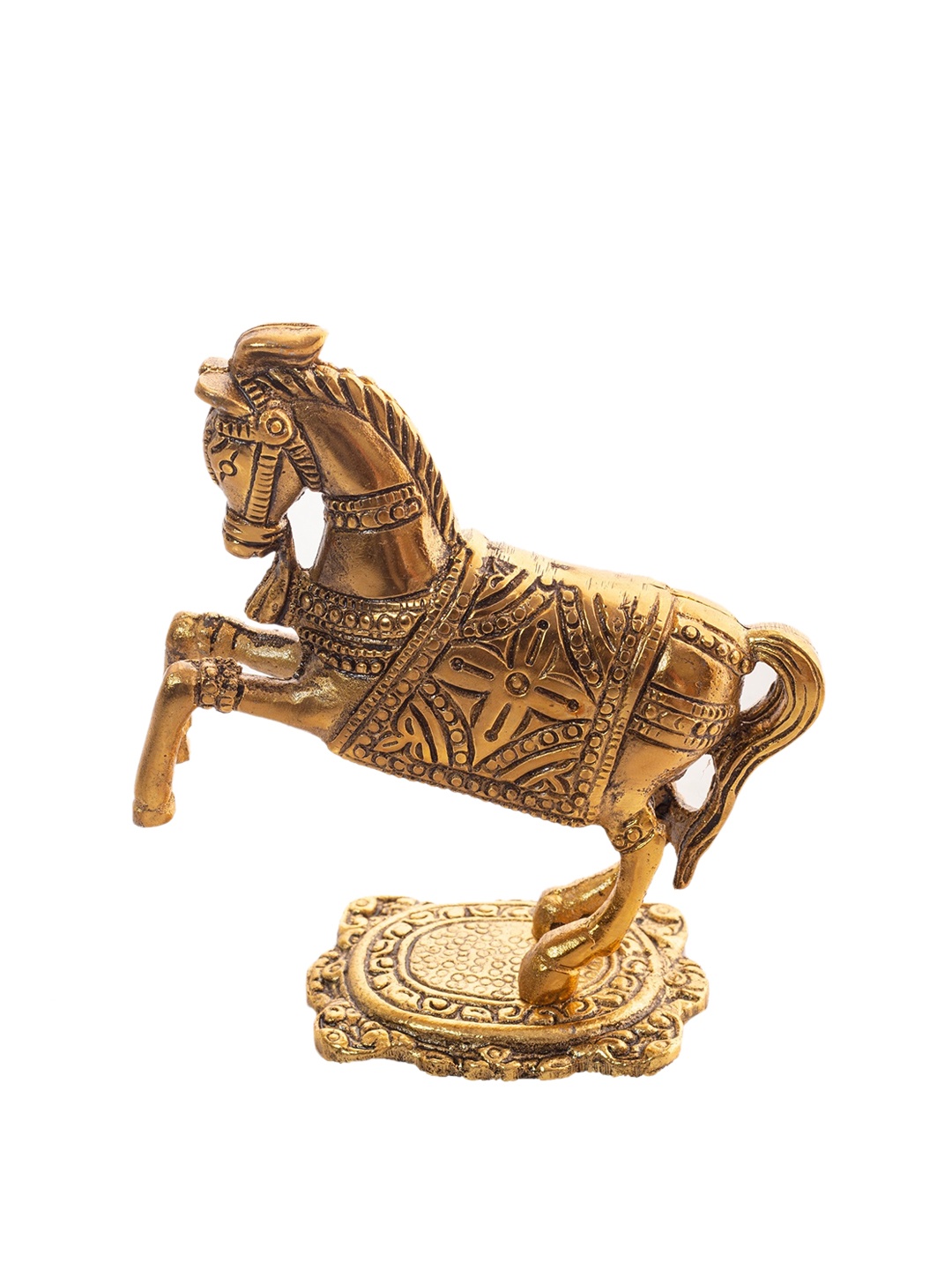 

Fashion Bizz Gold-Toned Jumping Horse Curio Showpiece