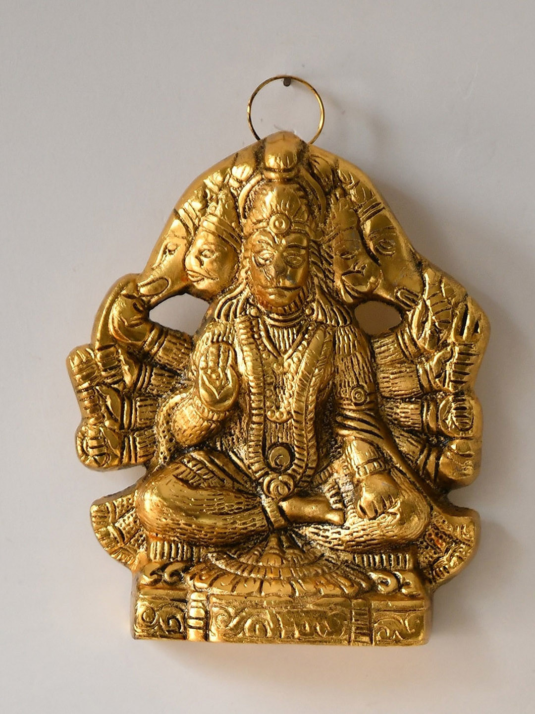 

Fashion Bizz Gold-Toned Panchmukhi Hanuman Idol Showpiece