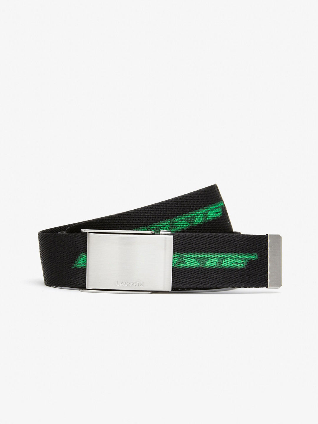 

Lacoste Men Contrast Logo Print Belt, Black
