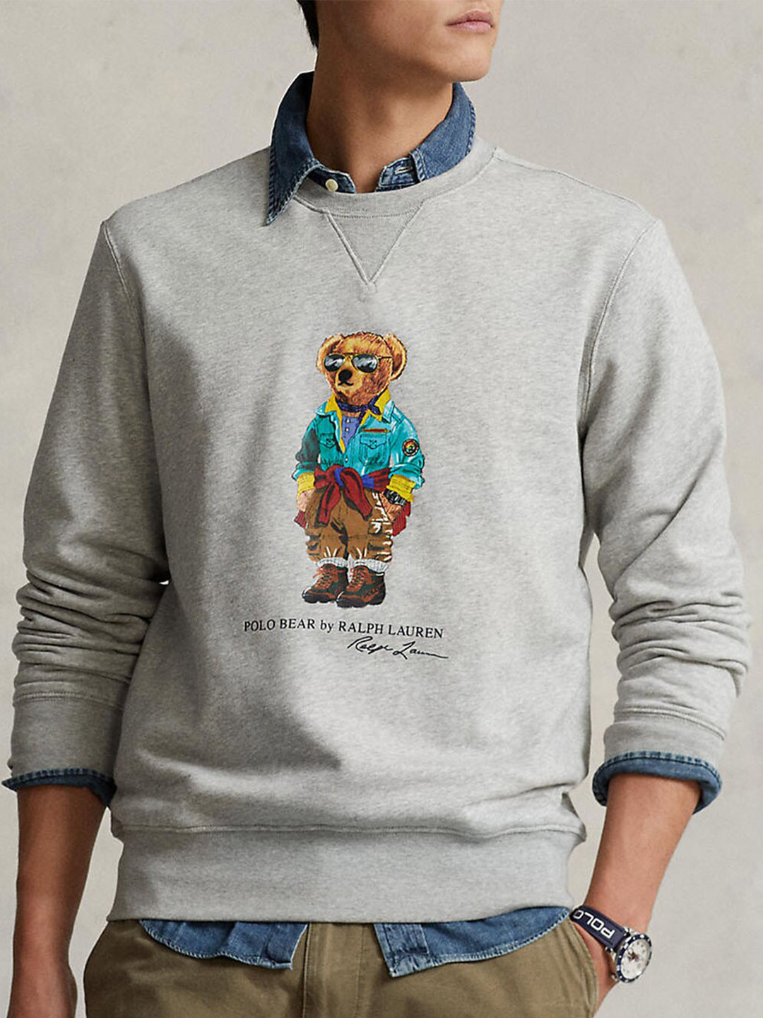 

Polo Ralph Lauren Graphic Printed Pullover Sweatshirt, Grey