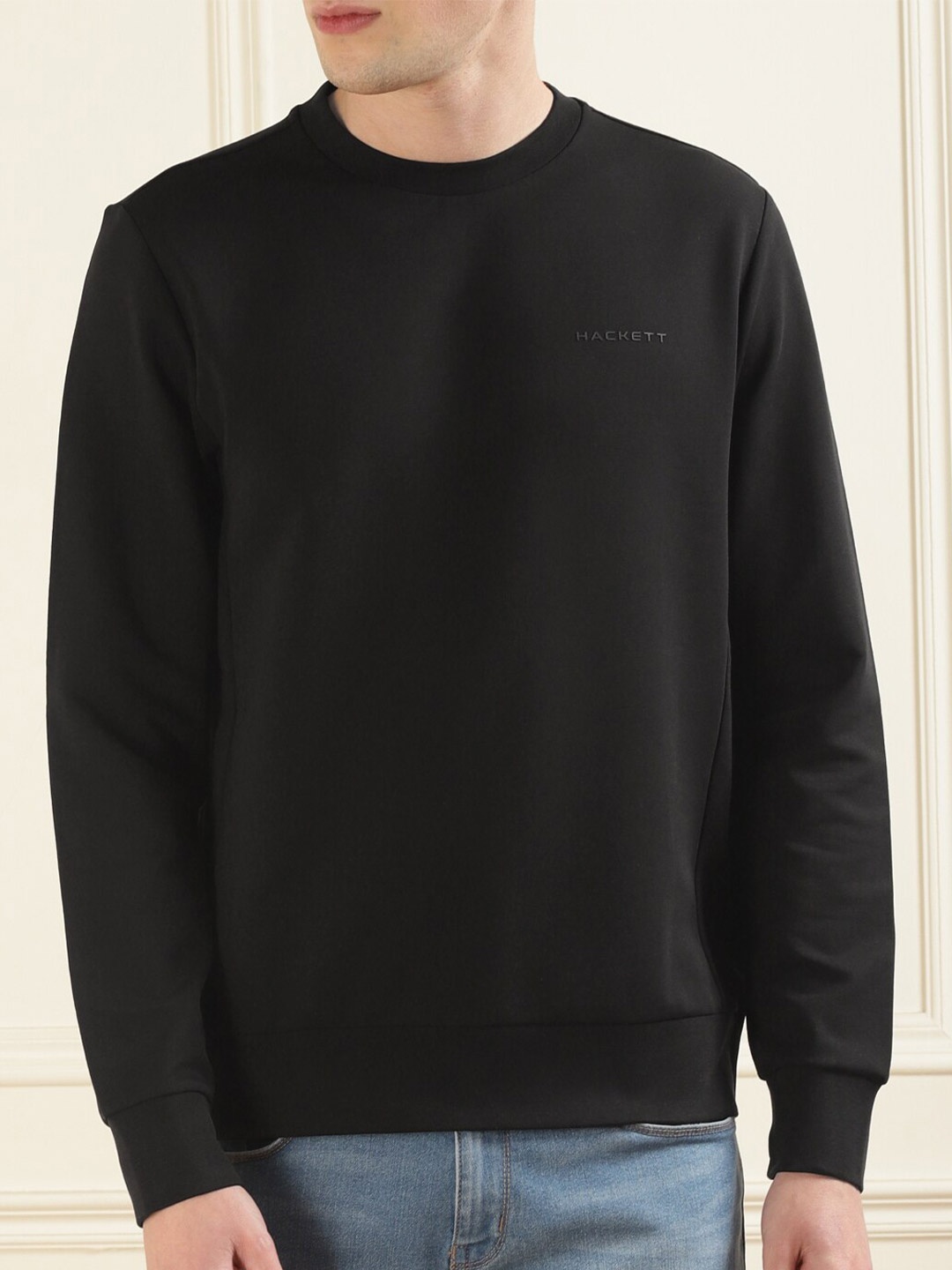 

HACKETT LONDON Round Neck Sweatshirt, Black