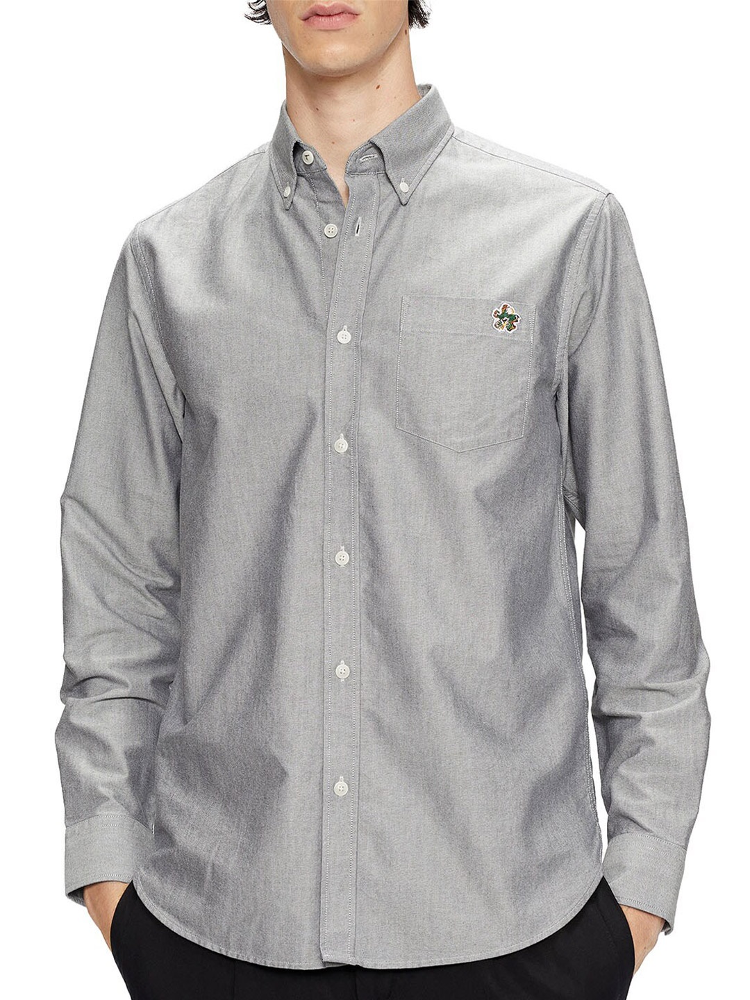 

Ted Baker Men Grey Opaque Casual Shirt