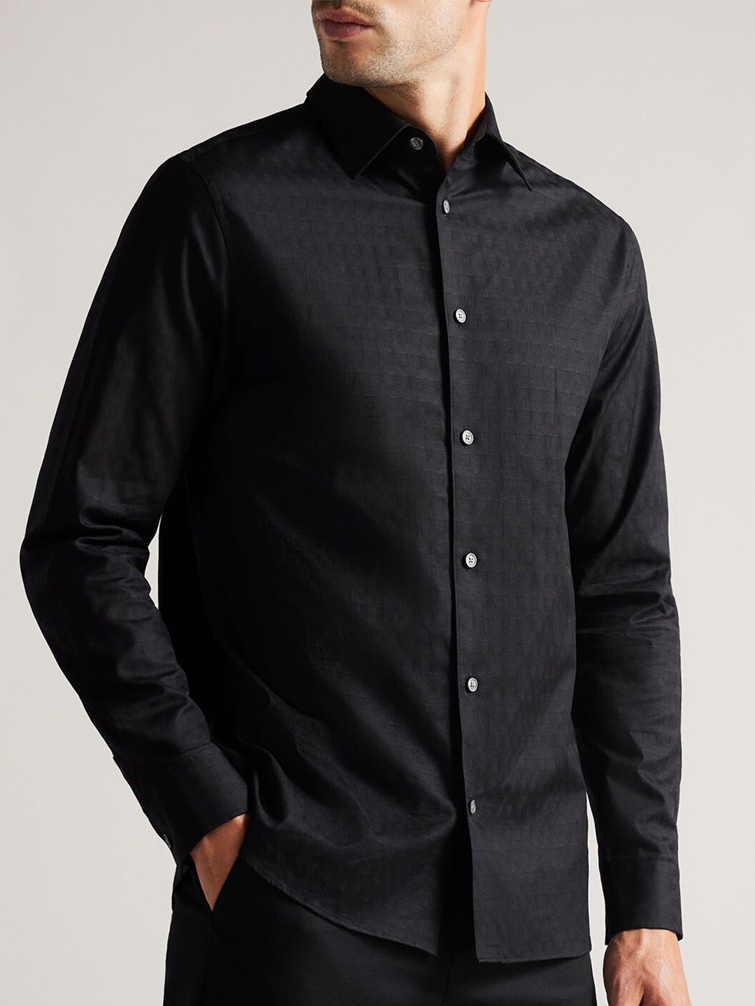 

Ted Baker Cotton Casual Shirt, Black