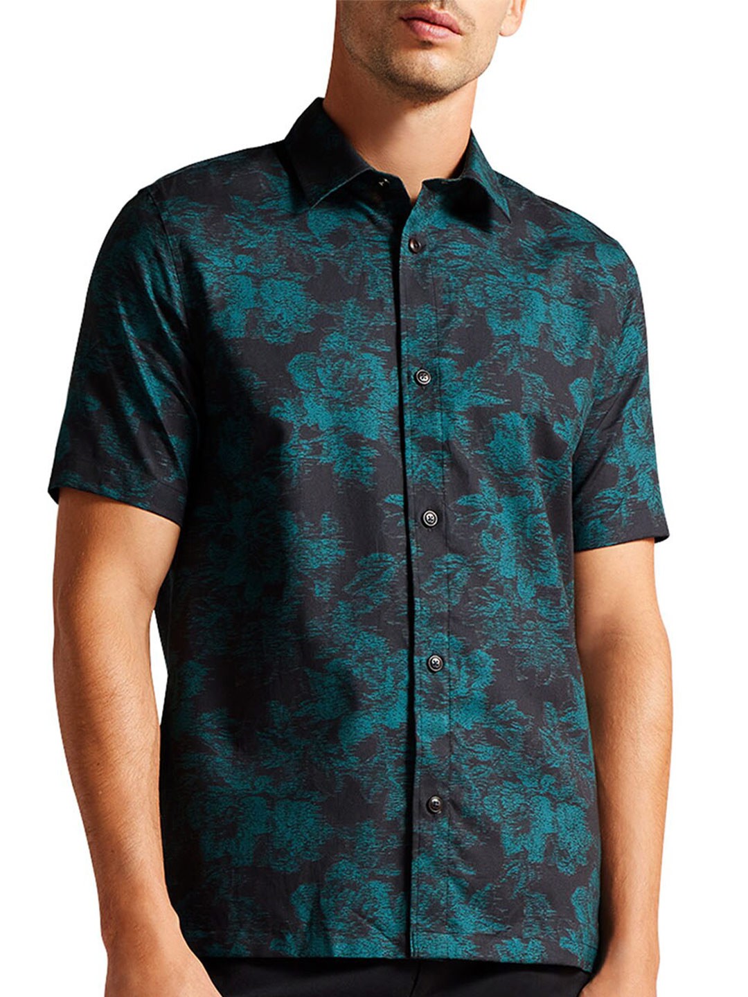 

Ted Baker Floral Printed Cotton Casual Shirt, Black