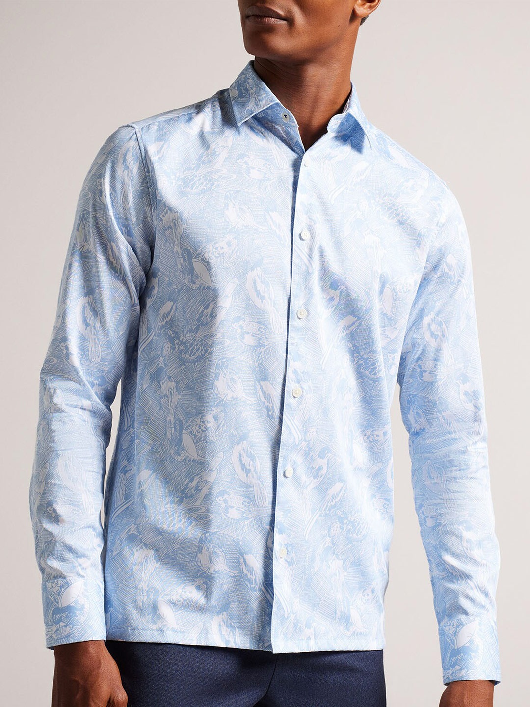 

Ted Baker Conversational Printed Casual Shirt, Blue