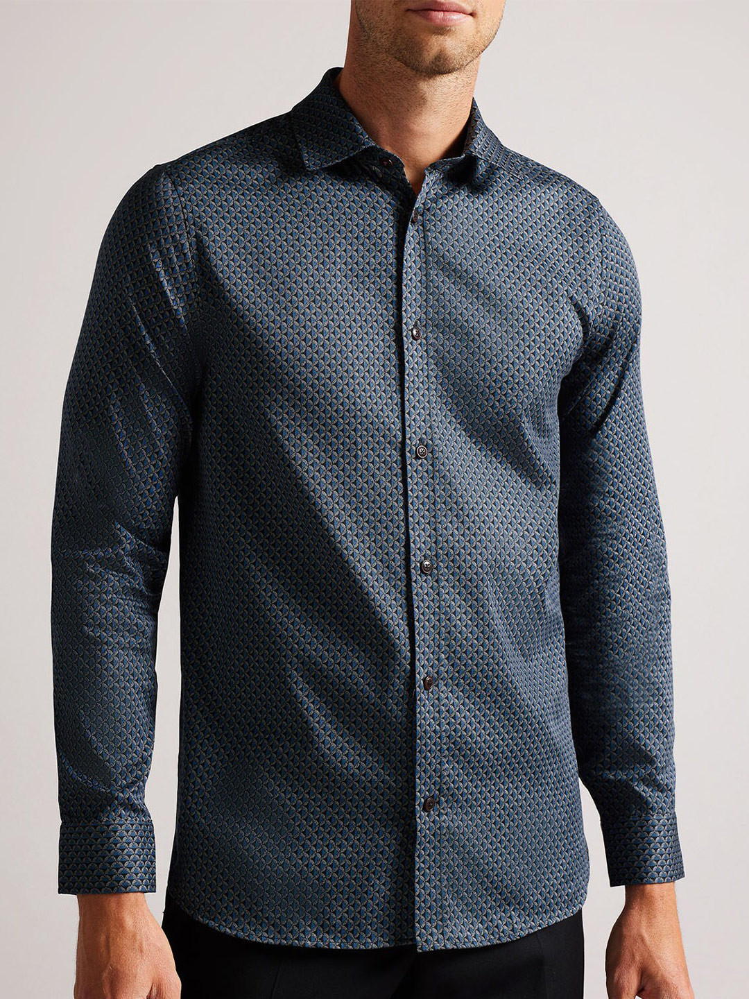 

Ted Baker Micro Ditsy Printed Casual Shirt, Navy blue