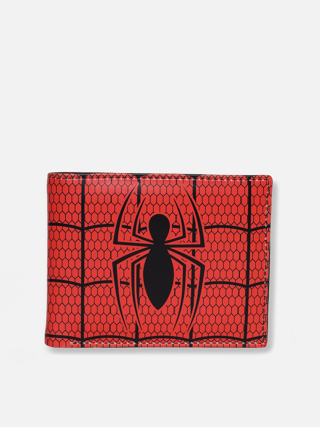 

Kara Spider Man Printed Two Fold Wallet, Red