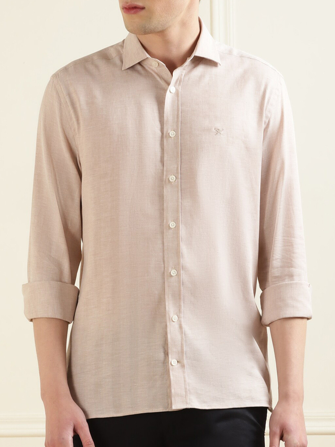 

HACKETT LONDON Regular Fit Casual Shirt, Beige