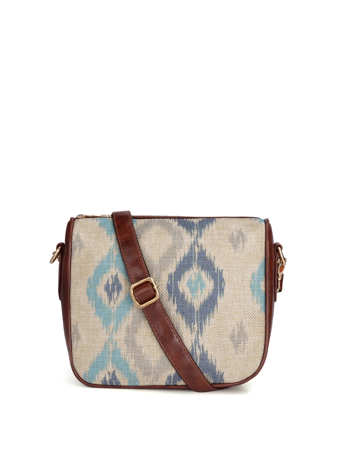 

THE CLOWNFISH Garnet Women Printed Bucket Sling Bag, Beige