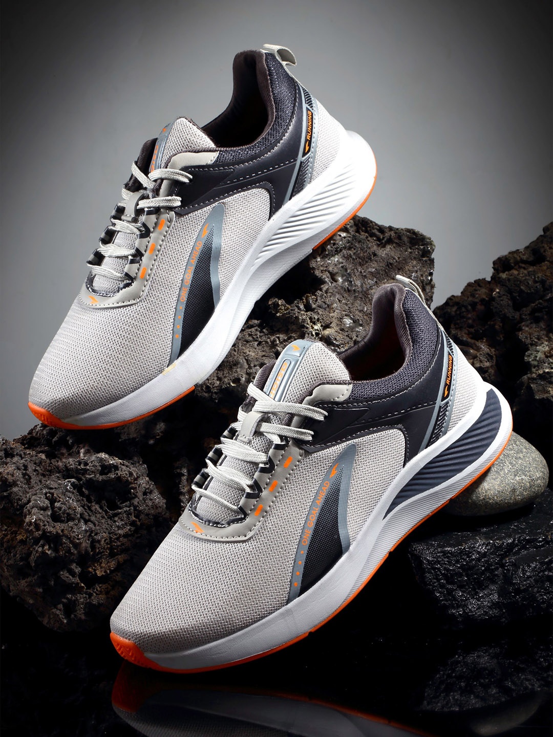 

ASIAN Men Woven Design Lightweight Sneakers, Grey