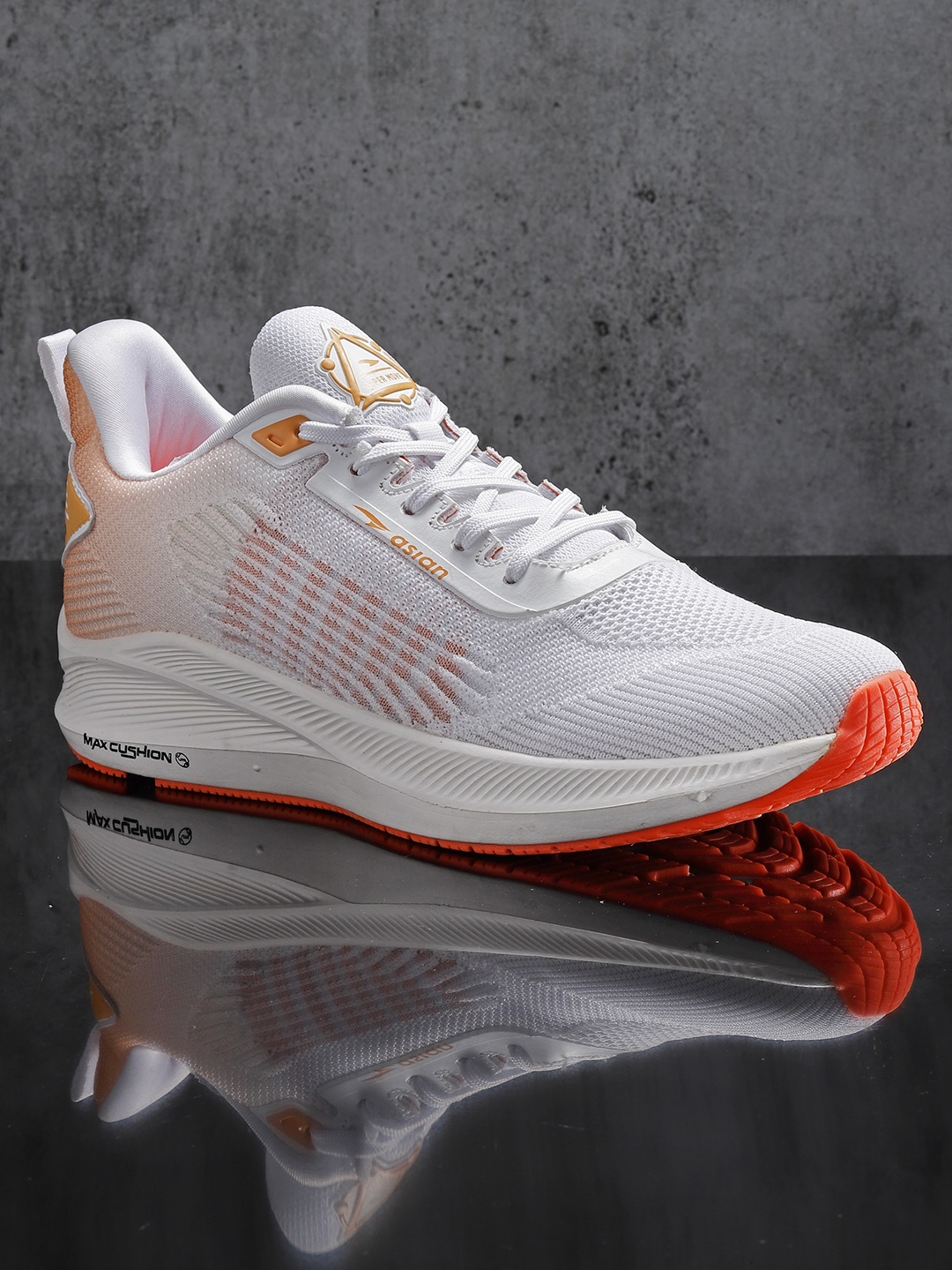 

ASIAN Men Woven Design Lightweight Sneakers, White