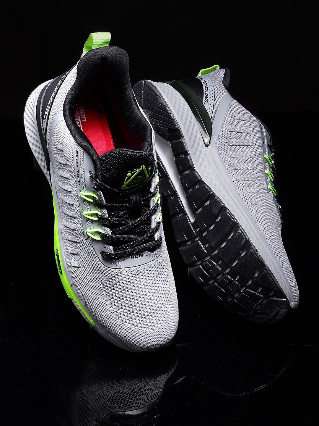 

ASIAN Men Woven Design Lightweight Sneakers, Grey