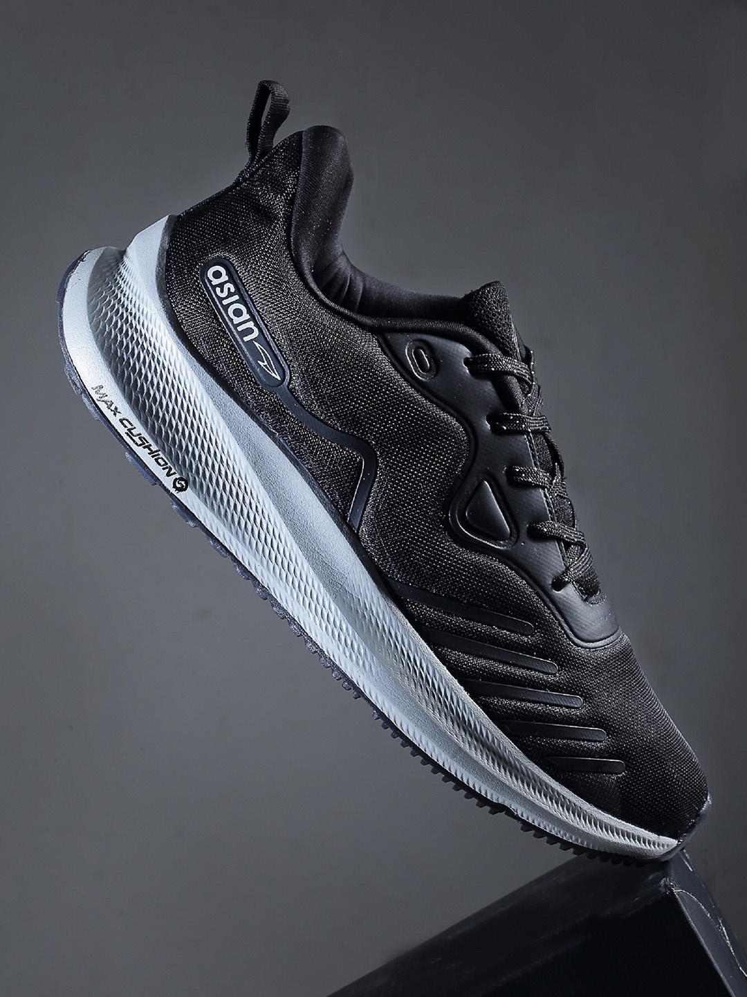 

ASIAN Men Woven Design Lightweight Sneakers, Grey