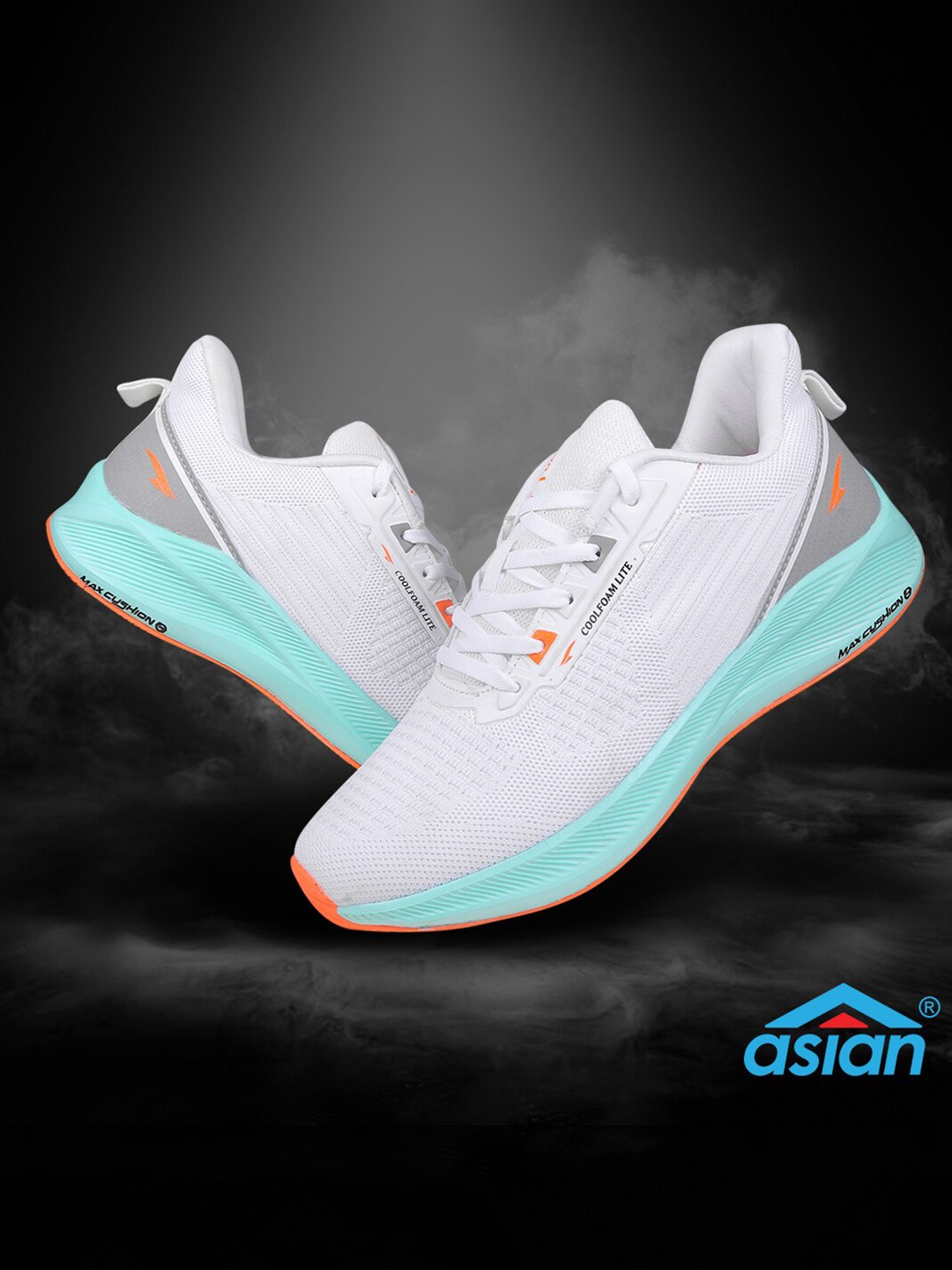 

ASIAN Men Woven Design Lightweight Sneakers, White