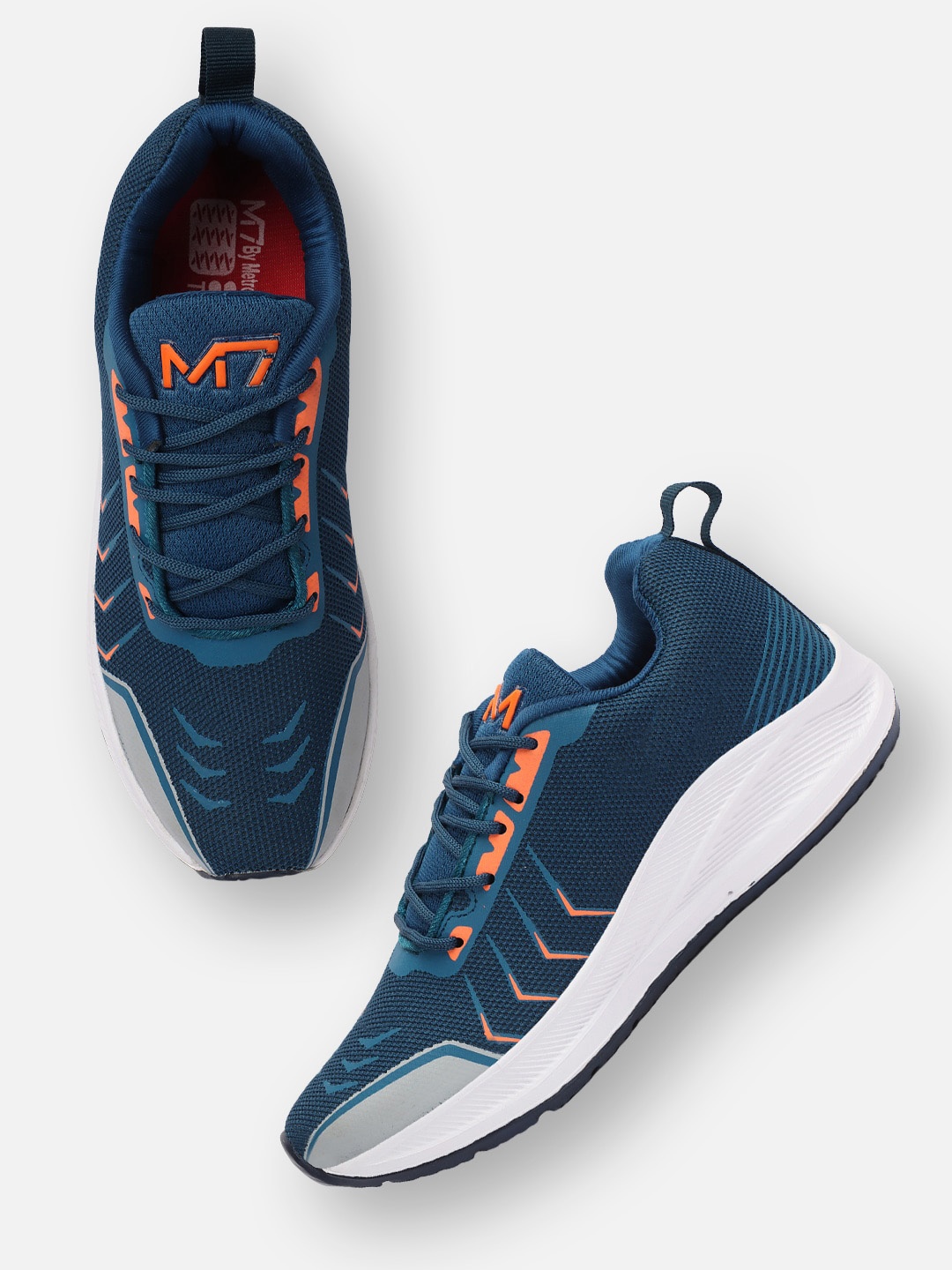 

M7 by Metronaut Men Woven Design Lightweight Comfort Insole Mesh Sneakers, Blue