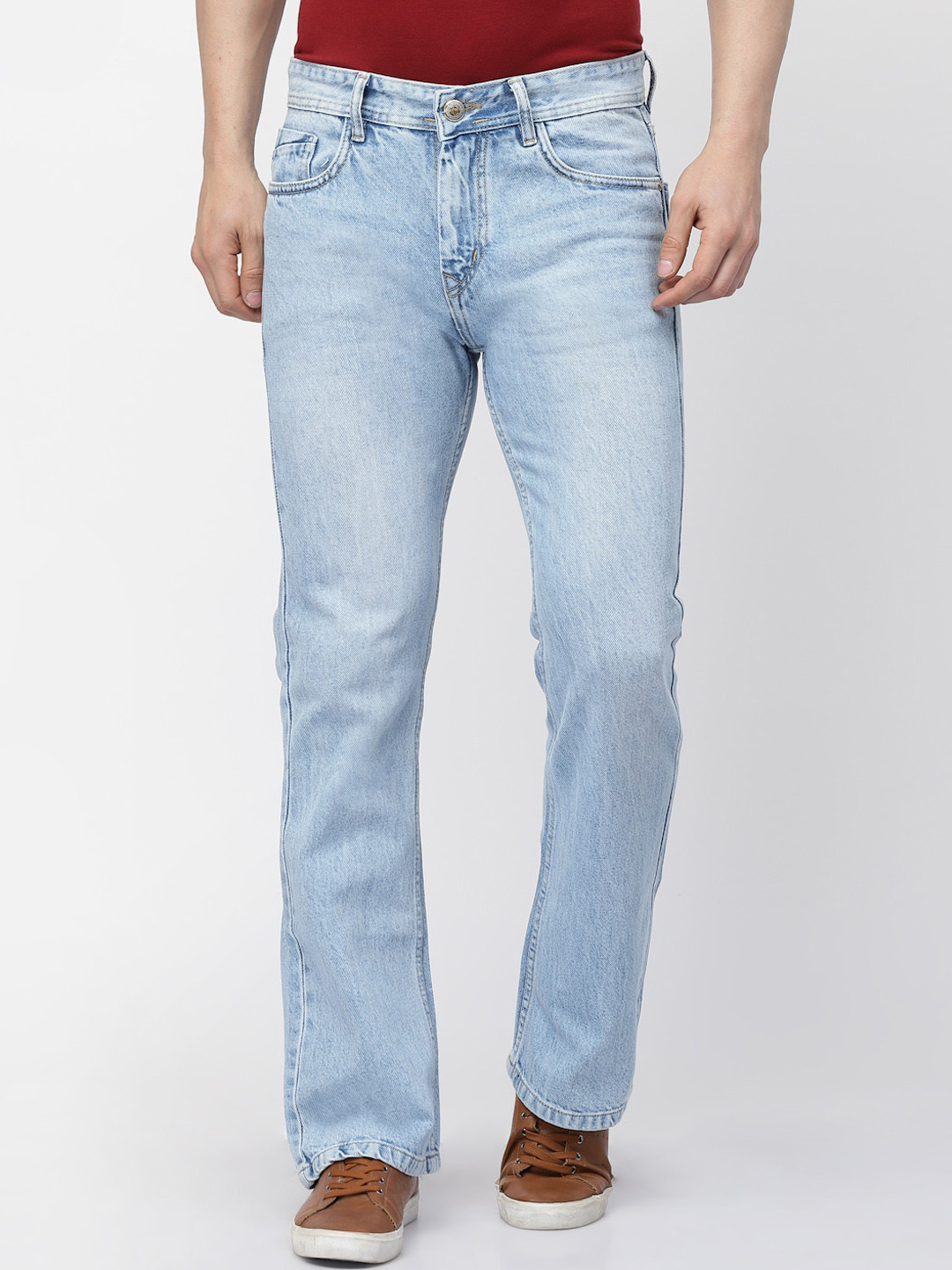 

FEVER Men Bootcut Heavy Fade Jeans, Blue