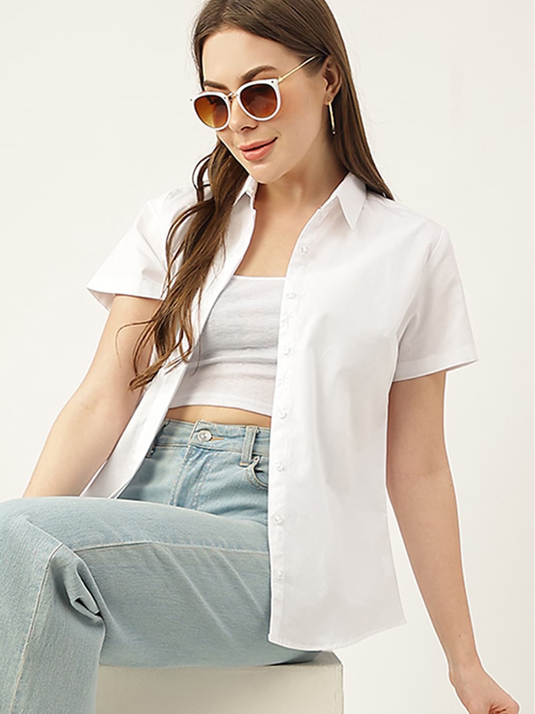 

Hancock Sport Slim Fit Casual Pure Cotton Shirt, White