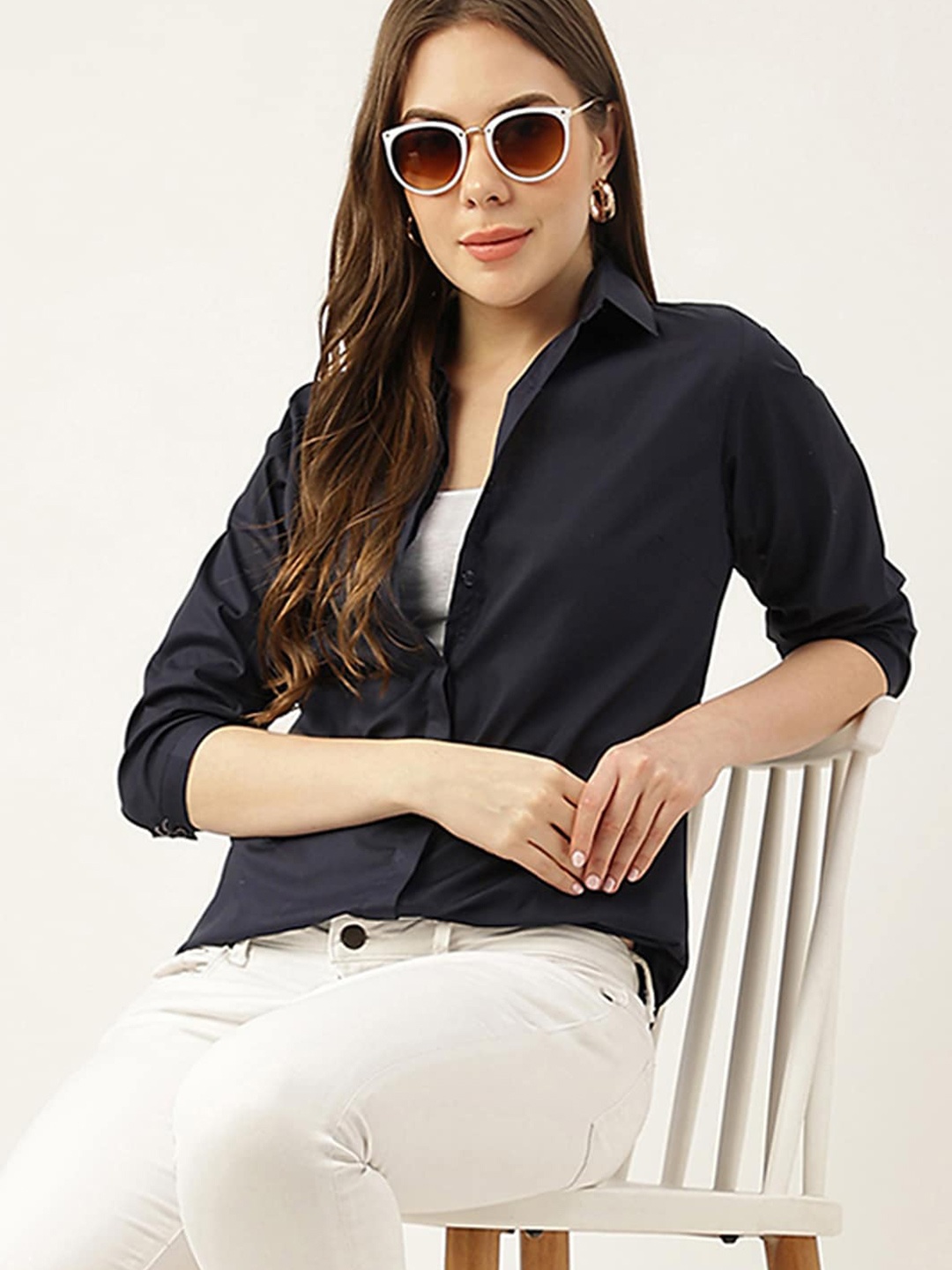 

Hancock Cotton Casual Shirt, Navy blue
