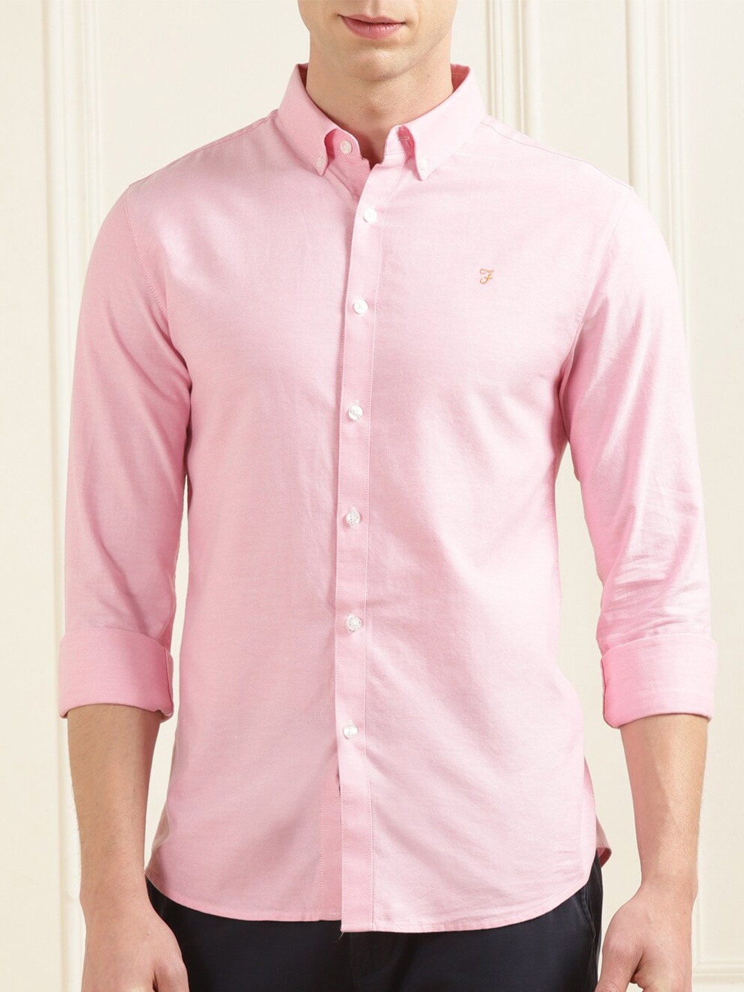 

Farah Button-Down Collar Cotton Casual Shirt, Pink