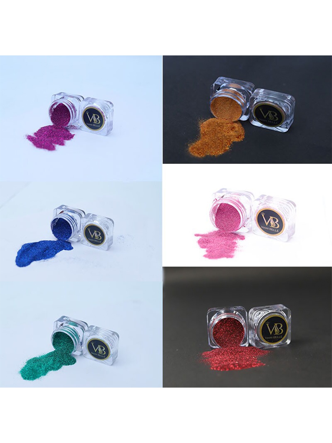 

Veoni BELLE HD Holographic Set Of 12 Superfine Glitter Eyeshadow 5g Each, Gold