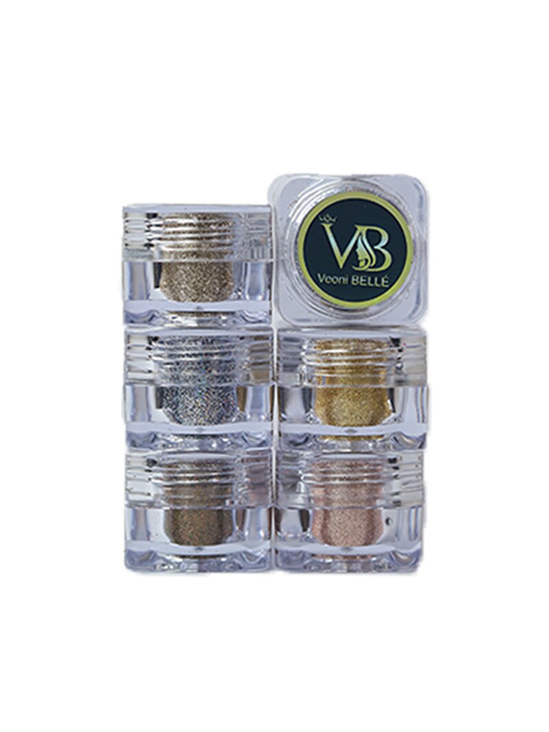 

Veoni BELLE HD Holographic Set Of 6 Superfine Glitter Eyeshadow 5 gm Each, Rose