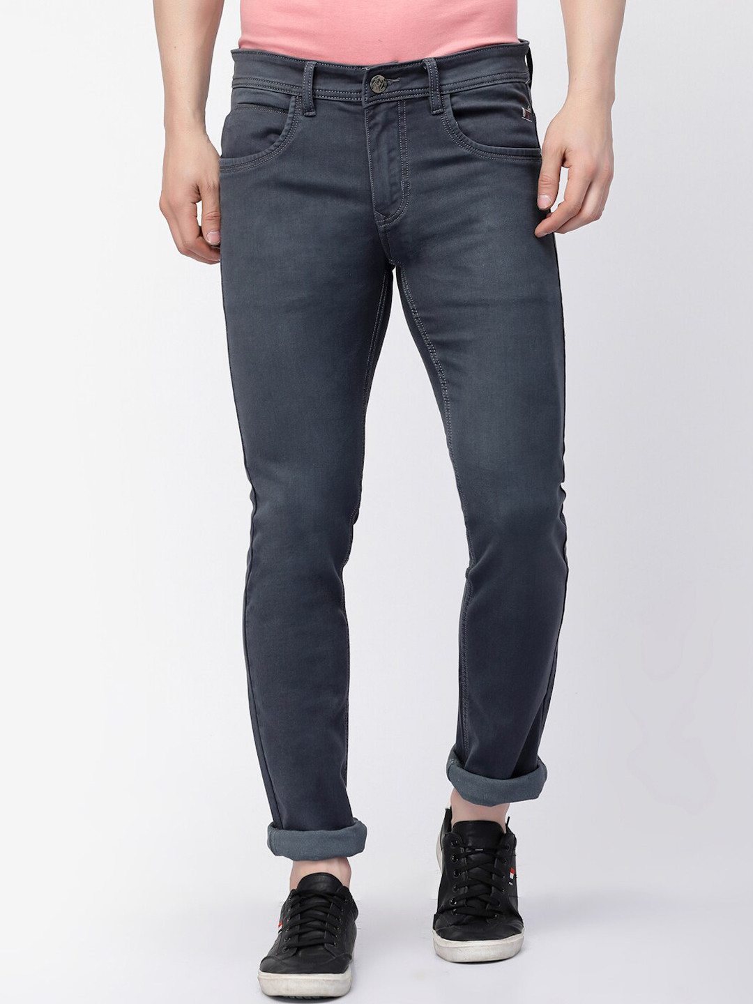 

TNG Men Slim Fit Mid-Rise Stretchable Cotton Jeans, Grey