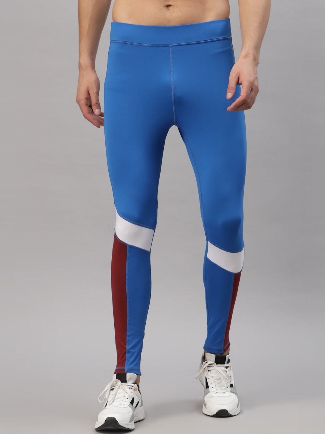 

JUMP USA Colourblocked Rapid Dry-Fit Training Tights, Blue