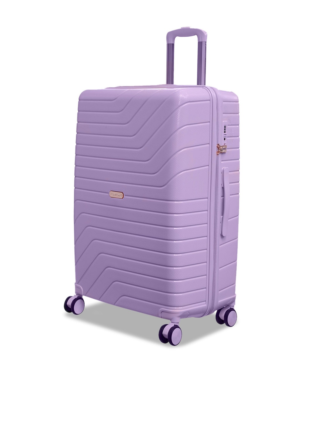 

ROMEING Tuscany Textured Hard-Sided Large Trolley Suitcase, Purple