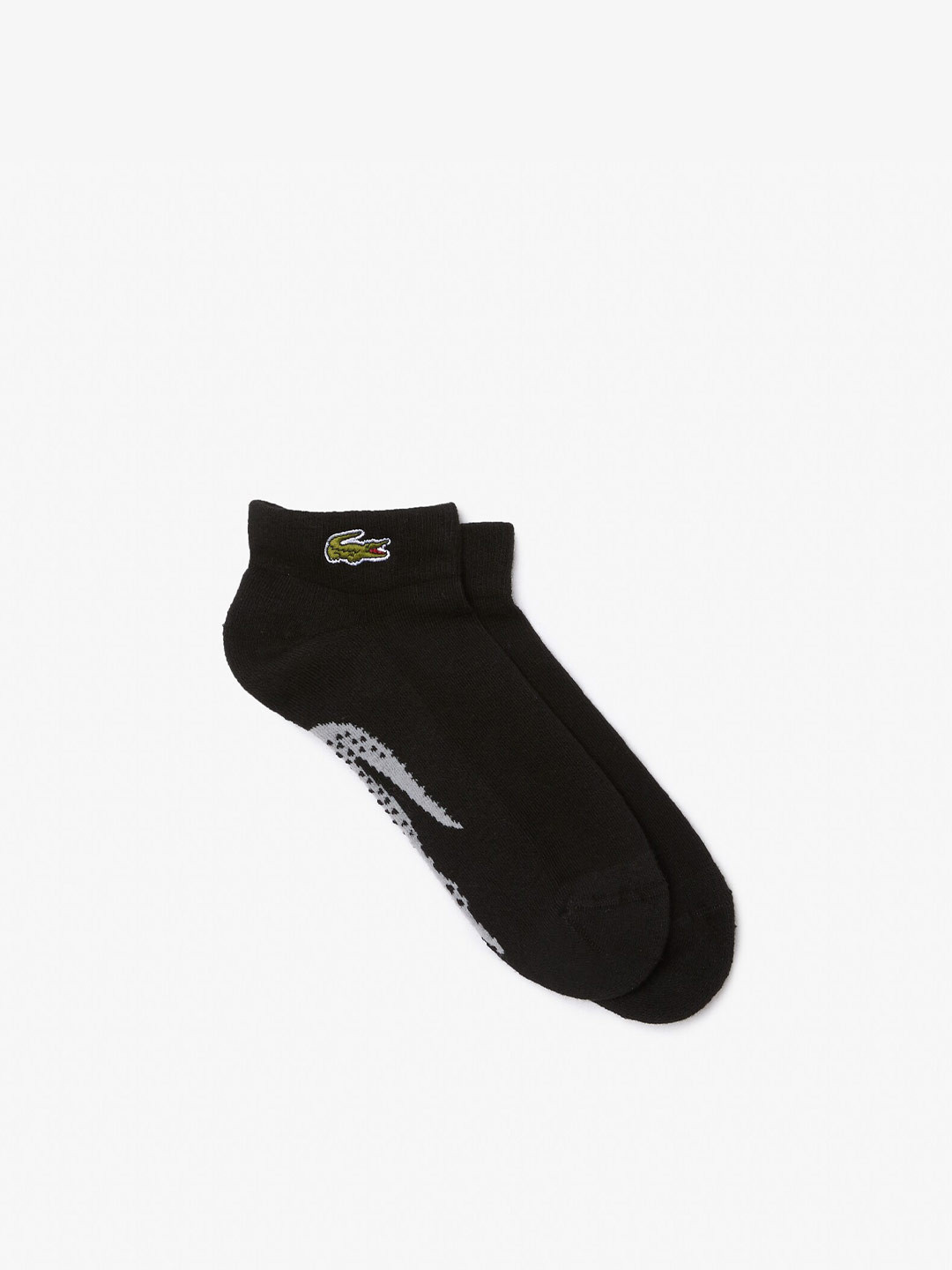 

Lacoste Men Brand Logo Printed Ankle-Length Socks, Black