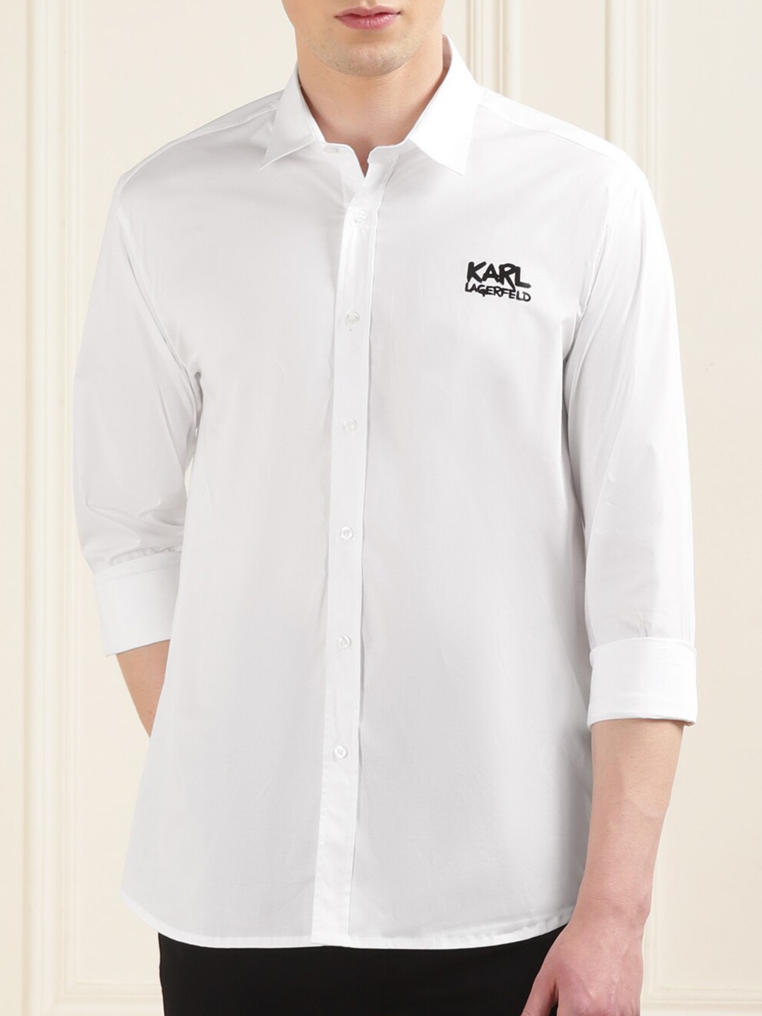 

Karl Lagerfeld Cotton Casual Shirt, White