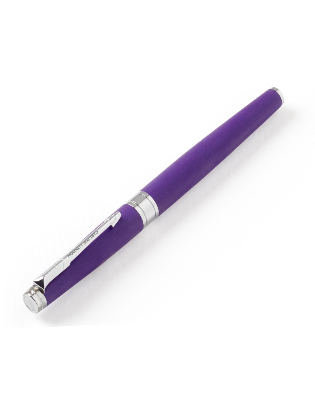 

Carlton London Chr Pur Cap Metal Fountain Pen, Purple